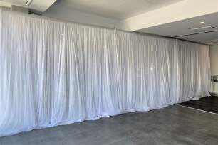 White Curtain Backdrop - 9m
