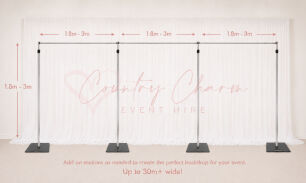 White Silk Drape Backdrop - no Swag