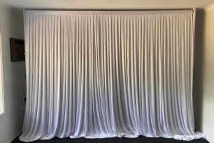 White Silk Drape Backdrop - no Swag