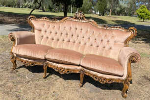 Vintage Couch - Peachy Tan