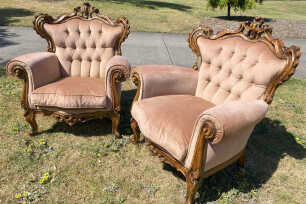 Vintage Armchair - Peachy Tan