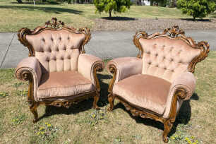 Vintage Armchair - Peachy Tan