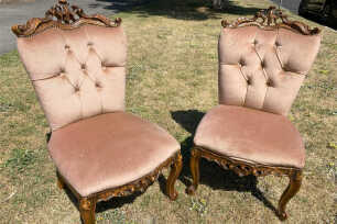 Vintage Dining Chair - Peachy Tan