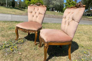 Vintage Dining Chair - Peachy Tan