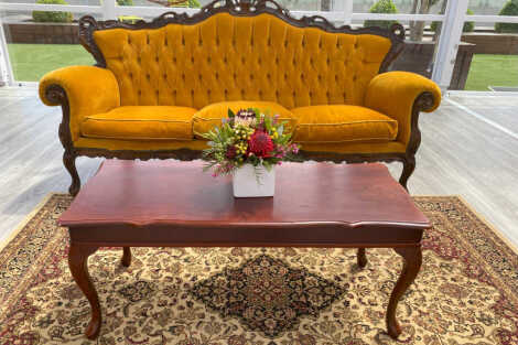 Large Brown Vintage Coffee Table