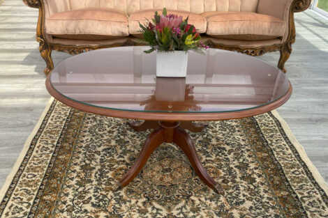 Wooden Oval Coffee Table - Clara