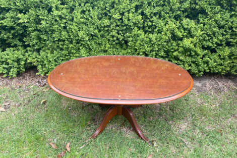 Wooden Oval Coffee Table