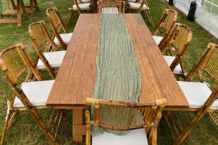 Sage Cheesecloth Table Runner
