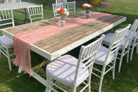 Blush Cheesecloth Table Runner