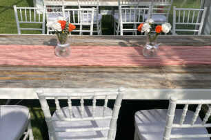 Blush Cheesecloth Table Runner