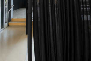 Black Silk Draping Backdrop - with Swag