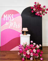Bright Pink Faux Floral Arrangement (Set of 2)