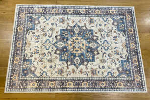 Blue, Ivory & Tan Rug (M) 2.3m x 1.6m