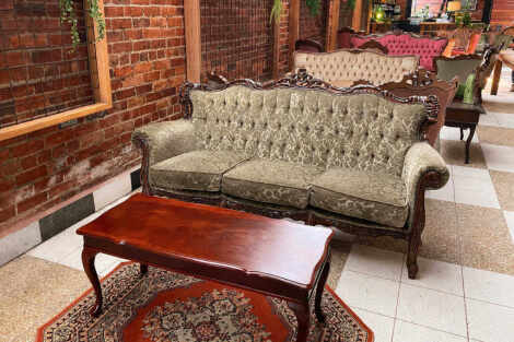 Baroque Couch Moss Green