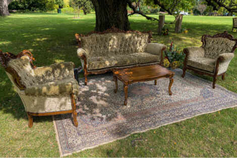 Baroque Couch Moss Green