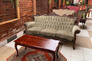 Baroque Couch Moss Green