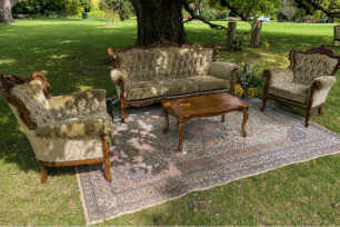 Baroque Couch Moss Green