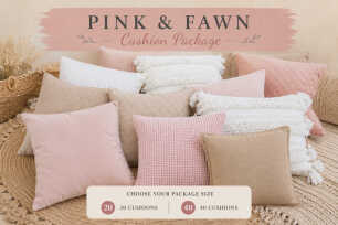 'Pink & Fawn' Cushion Bundle