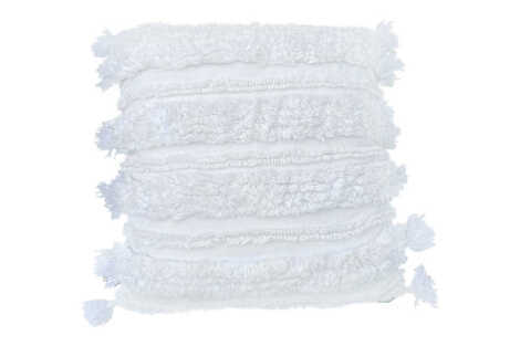 White Tassel Cushion - 40cm