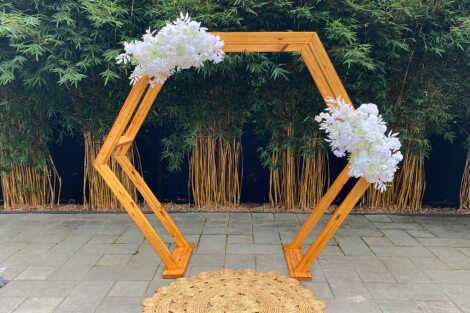 Wooden Hexagon Arbour