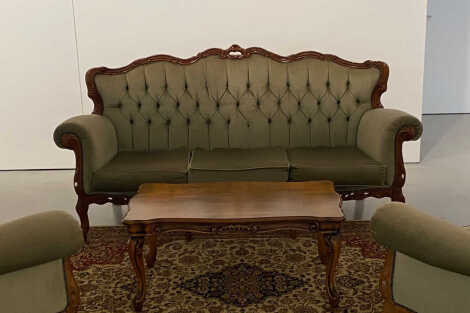 Heritage Olive Vintage Couch