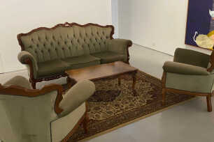 Heritage Olive Vintage Couch