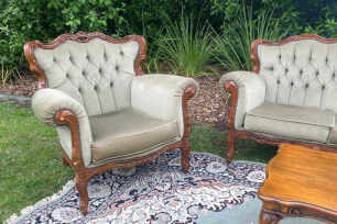 Vintage Armchair - Olive Green