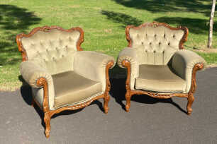 Vintage Armchair - Olive Green