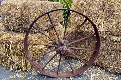 Vintage Wagon Wheel - Metal