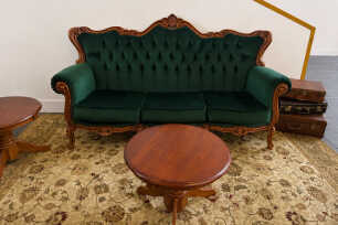 Emerald Green Vintage Couch