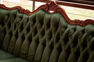 Emerald Green Vintage Couch