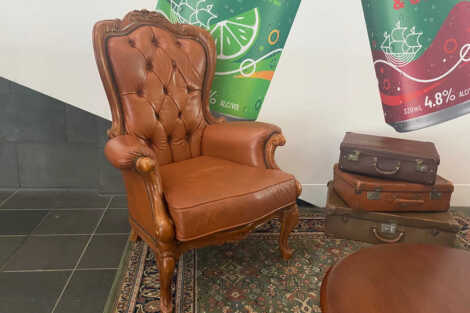 Vintage Leather Armchair - Tan