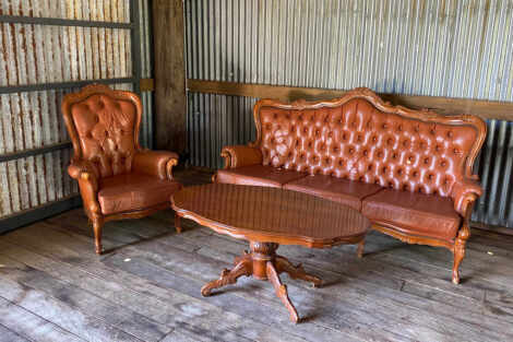 Vintage Leather Armchair - Tan