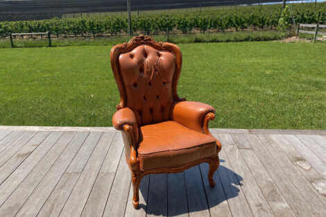 Vintage Leather Armchair - Tan