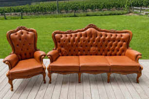 Vintage Leather Armchair - Tan