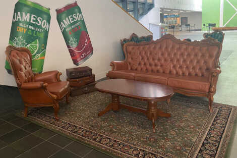 Vintage Leather Couch - Tan