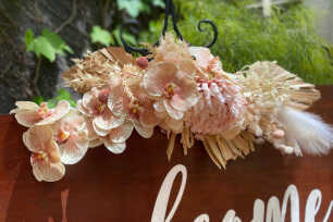 Dried Pink & White Sign Flowers