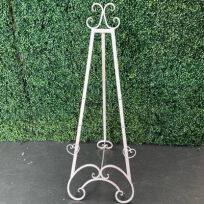 White Metal Easel (S) 1.25m