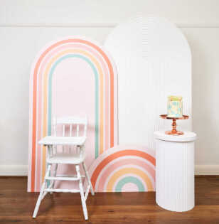 Rainbow Backdrop & Semi Circle Set