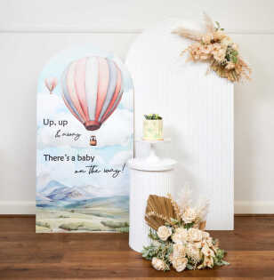 Hot Air Balloon - Baby Shower Backdrop (S)