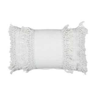Boho Cream Rectangle Cushion