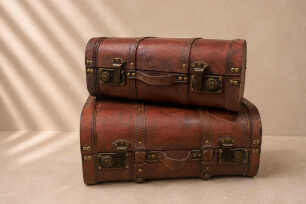 Wooden Trunk Set - 2 Piece