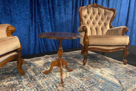 Antique Side Table - Crinkle-Cut