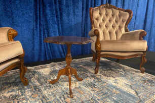 Antique Side Table - Crinkle-Cut