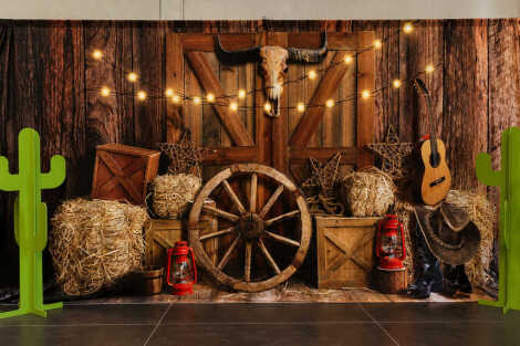 Western Print Backdrop - 6m x 3m
