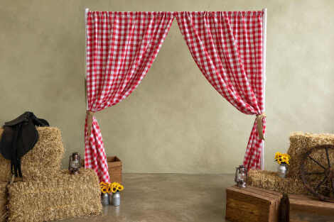 Western Chequered Curtains
