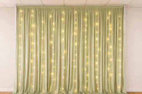 Sage 3m Draping with Fairy Lights