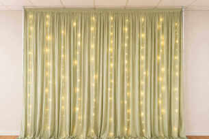 Sage Draping with Fairy Lights