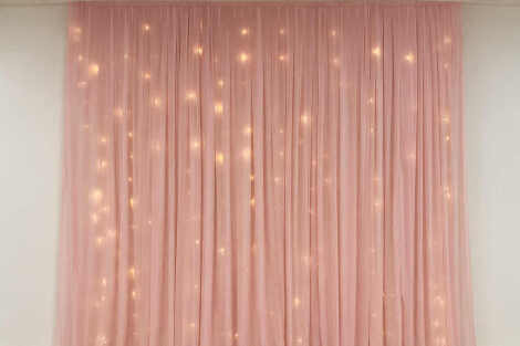 Blush Pink 3m Draping with Fairy Lights