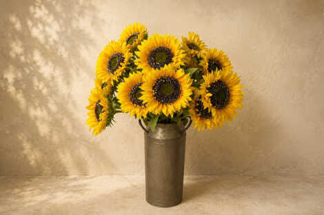 Rustic Sunflower Tin - Tall